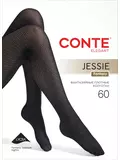 Колготки с геометрическим узором conte jessie (джесси) nero, , 4, CONTE ELEGANT, - 1