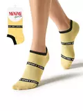 Женские укороченные носки c контрастным принтом minimi sport chic 4300 giallo, , 39-41 (25-27), MINIMI, - 1