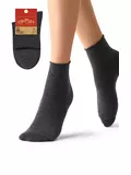 Женские высокие носки с люрексом omsa eco 256 grigio scuro melange, , 39-41 (25-27), OMSA, - 1
