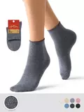 Женские высокие носки с люрексом omsa eco 256 grigio melange, , 39-41 (25-27), OMSA, - 1