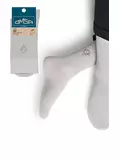 Мужские высокие классические носки c рисунком omsa eco 409 grigio chiaro, , 42-44 (27-29), OMSA, - 1