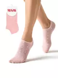 Женские укороченные носки из хлопка в горошек minimi trend 4203 rosa chiaro, , 39-41 (25-27), MINIMI, - 1