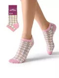 Женские укороченные носки с рисунком «гусиная лапка» omsa style 551 beige, , 39-41 (25-27), OMSA, - 1
