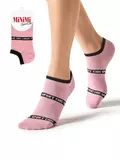 Женские укороченные носки c контрастным принтом minimi sport chic 4300 rosa antico, , 35-38 (23-25), MINIMI, - 1