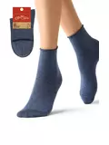 Женские высокие носки с люрексом omsa eco 256 blu melange, , 39-41 (25-27), OMSA, - 1