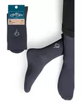 Мужские высокие классические носки c рисунком omsa eco 409 grigio scuro, , 45-47 (29-31), OMSA, - 1