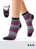 Женские носки в контрастную полоску minimi trend 4205 fuxia, , 39-41 (25-27), MINIMI, - 1
