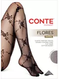 Колготки женские conte flores 30 nero, , 4, CONTE ELEGANT, - 1