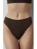 Бесшовные ажурные трусы женские слипы minimi mi 2241s french chic slip alto cioccolato, , 44/46 (S/M), MINIMI, - 1