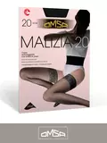 Чулки женские с кружевом omsa malizia 20 fumo, , 2, OMSA, - 1
