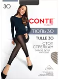 Матовые леггинсы с эффектом тюля conte тюль черный, , 3, CONTE ELEGANT, - 1