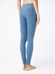 Ультрамодные джеггинсы с россыпью из стразов alany new blue-denim, , 170-90/XS, CONTE ELEGANT, - 4