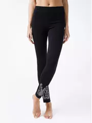 Ультрамодные джеггинсы с вышивкой из пайеток twinkle nero, , 170-94/S, CONTE ELEGANT, - 3