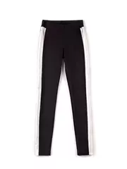 Моделирующие женские леггинсы с высокой посадкой и лампасами urban chic nero-silver, , 164-106/XL, CONTE ELEGANT, - 3