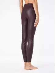 Ультрамягкие леггинсы из искусственной кожи с термоэффектом elite bordo, , 170-90/XS, CONTE ELEGANT, - 2