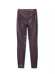 Ультрамягкие леггинсы из искусственной кожи с термоэффектом elite bordo, , 170-90/XS, CONTE ELEGANT, - 4