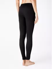 Ультрамодные леггинсы из искусственной замши c лампасами velvet chic nero, , 170-94/S, CONTE ELEGANT, - 4