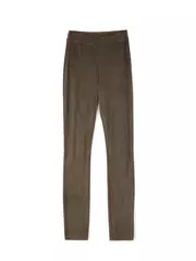 Ультрамягкие леггинсы из искусственной замши velvet khaki, , 170-98/M, CONTE ELEGANT, - 5