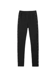 Джеггинсы женские с металлическим декором cher black, , 164-90/XS, CONTE ELEGANT, - 3