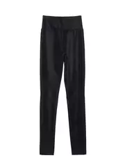 Моделирующие женские леггинсы miss conte с высокой посадкой из искусственной кожи black, , 164-90/XS, CONTE ELEGANT, - 6