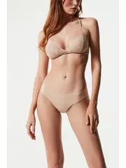 Бюстье с треугольными чашками из хлопка с итальянским кружевом demure lbe 1276 skin, , 170-84/XS, CONTE ELEGANT, - 4