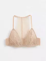 Бюстье с треугольными чашками из хлопка с итальянским кружевом demure lbe 1276 skin, , 170-84/XS, CONTE ELEGANT, - 5