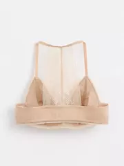 Бюстье с треугольными чашками из хлопка с итальянским кружевом demure lbe 1276 skin, , 170-84/XS, CONTE ELEGANT, - 6