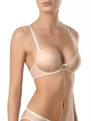 Бюстгальтер push-up на каркасах mosaique rb1037 пудра набивной, , 75E, CONTE ELEGANT, - 1