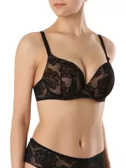Бюстгальтер push-up на каркасах eva rb1060 черный, , 70B, CONTE ELEGANT, - 1