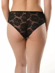 Бесшовные женские трусы «слипы» со средней линией талии eva rp3053 черный, , 102/L, CONTE ELEGANT, - 2