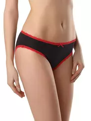 Трусы женские "бикини" lazy days conte lb 1003 (в коробке) black-red, , 90/XS, CONTE ELEGANT, - 1