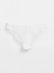 Трусы женские «бикини» из хлопка с кружевом light day lb 1271 off-white, , 90/XS, CONTE ELEGANT, - 1