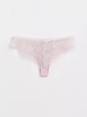 Трусы женские «бразилиана» из хлопка с кружевом light day lbr 1275 light pink, , 90/XS, CONTE ELEGANT, - 2