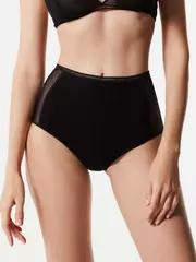 Трусы женские «бикини» из хлопка с итальянским кружевом demure lb 1277 black, , 90/XS, CONTE ELEGANT, - 2