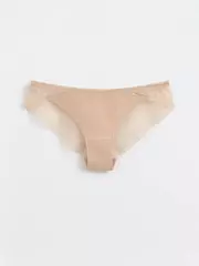 Трусы женские «бразилиана» из хлопка с итальянским кружевом demure lbr 1281 skin, , 94/S, CONTE ELEGANT, - 3