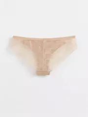Трусы женские «бразилиана» из хлопка с итальянским кружевом demure lbr 1281 skin, , 94/S, CONTE ELEGANT, - 4