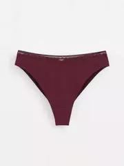 Трусы женские "бразилиана" c высокой посадкой classic basic lbr 1350 bordo, , 90/XS, CONTE ELEGANT, - 1