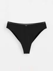 Трусы женские "бразилиана" c высокой посадкой classic basic lbr 1350 black, , 90/XS, CONTE ELEGANT, - 1