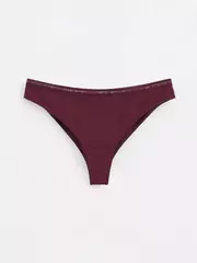 Трусы женские "бразилиана" из премиального хлопка classic basic lbr 1349 bordo, , 94/S, CONTE ELEGANT, - 1