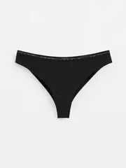 Трусы женские "бразилиана" из премиального хлопка classic basic lbr 1349 black, , 90/XS, CONTE ELEGANT, - 1