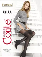 Колготки женские conte erica grafit, , 2, CONTE ELEGANT, - 1