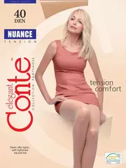 Шелковистые женские колготки nuance 40 natural, , 3, CONTE ELEGANT, - 6