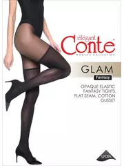 Колготки женские conte fantasy glam grafit, , 2, CONTE ELEGANT, - 2