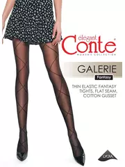 Колготки с имитацией шнуровки conte galerie nero, , 3, CONTE ELEGANT, - 1