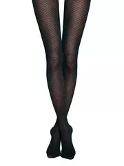 Колготки женские conte fete с ажурным геометрическим рисунком и цветным люрексом mare-nero, , 2, CONTE ELEGANT, - 2