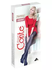 Колготки хлопковые ажурные conte luxury grey, , 2, CONTE ELEGANT, - 2