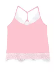 Топ женский из бамбукового полотна с кружевом comfort loungewear comfort loungewear lhw 989 primerose pink, , 170-100/XL, CONTE ELEGANT, - 1