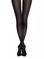 Колготки conte twist с ажурным рисунком «ромбы» nero, , 4, CONTE ELEGANT, - 2
