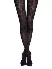 Колготки женские с рисунком «зигзаг» orient nero, , 4, CONTE ELEGANT, - 2