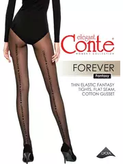 Колготки женские с надписью forever nero, , 2, CONTE ELEGANT, - 1